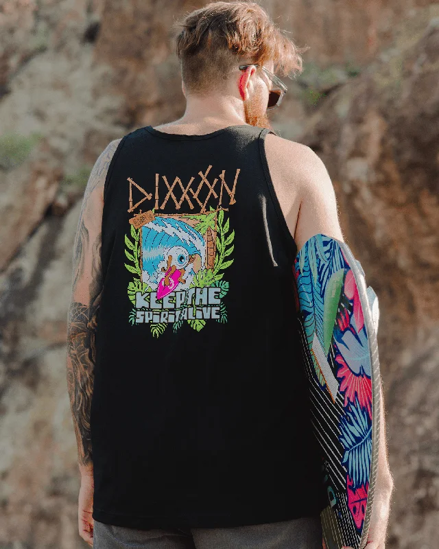 Keepin' The Surf Spirit Alive Eye Tank - Black