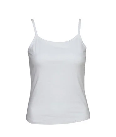 S25 White Painters Ladies Spandex Spaghetti Singlet